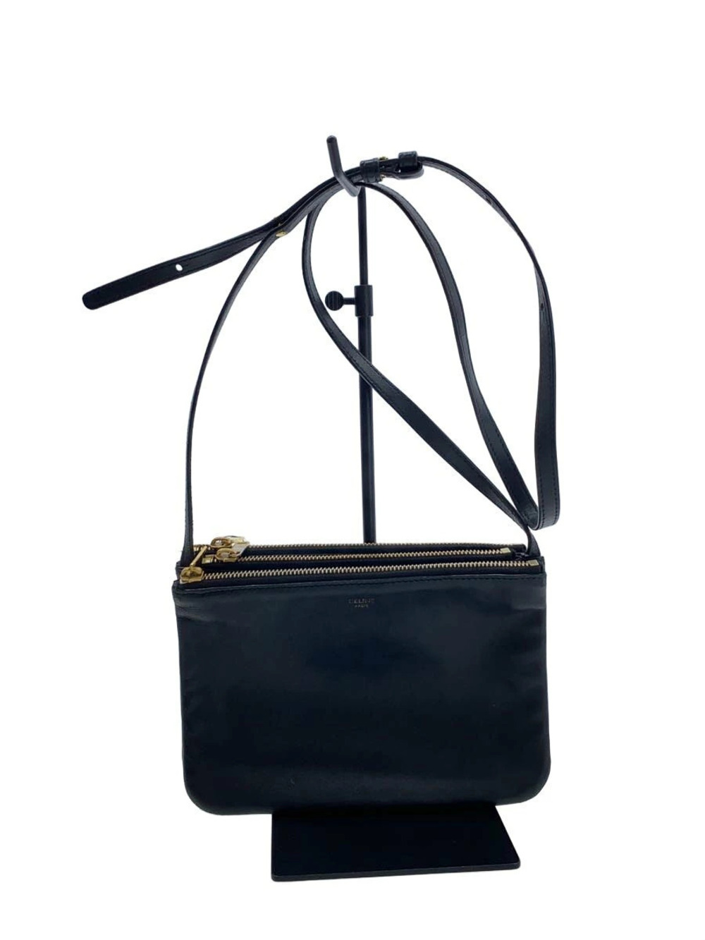 Celine Trio Bag Leather Black